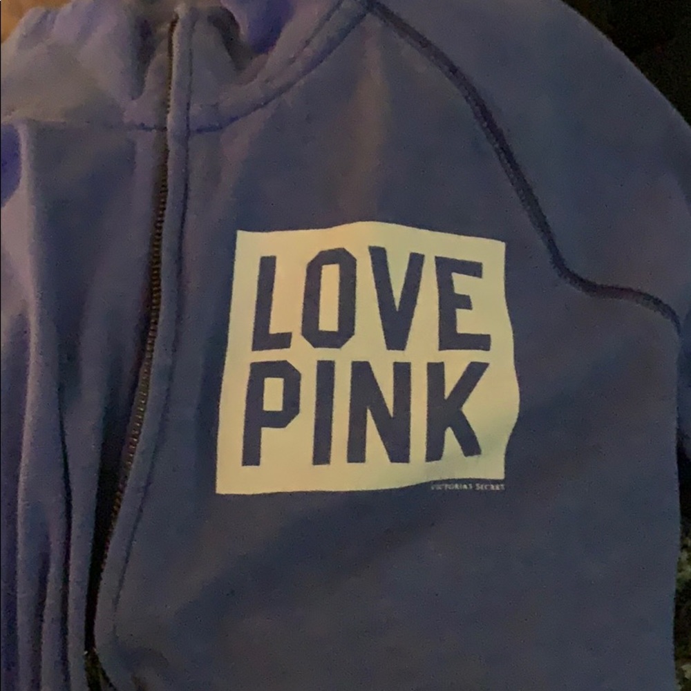 PINK hood less zip up